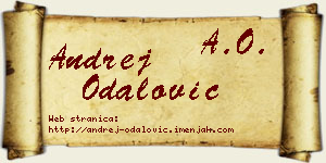 Andrej Odalović vizit kartica